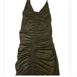 Shanghai Ruched Midi Dress • Fashion Nova